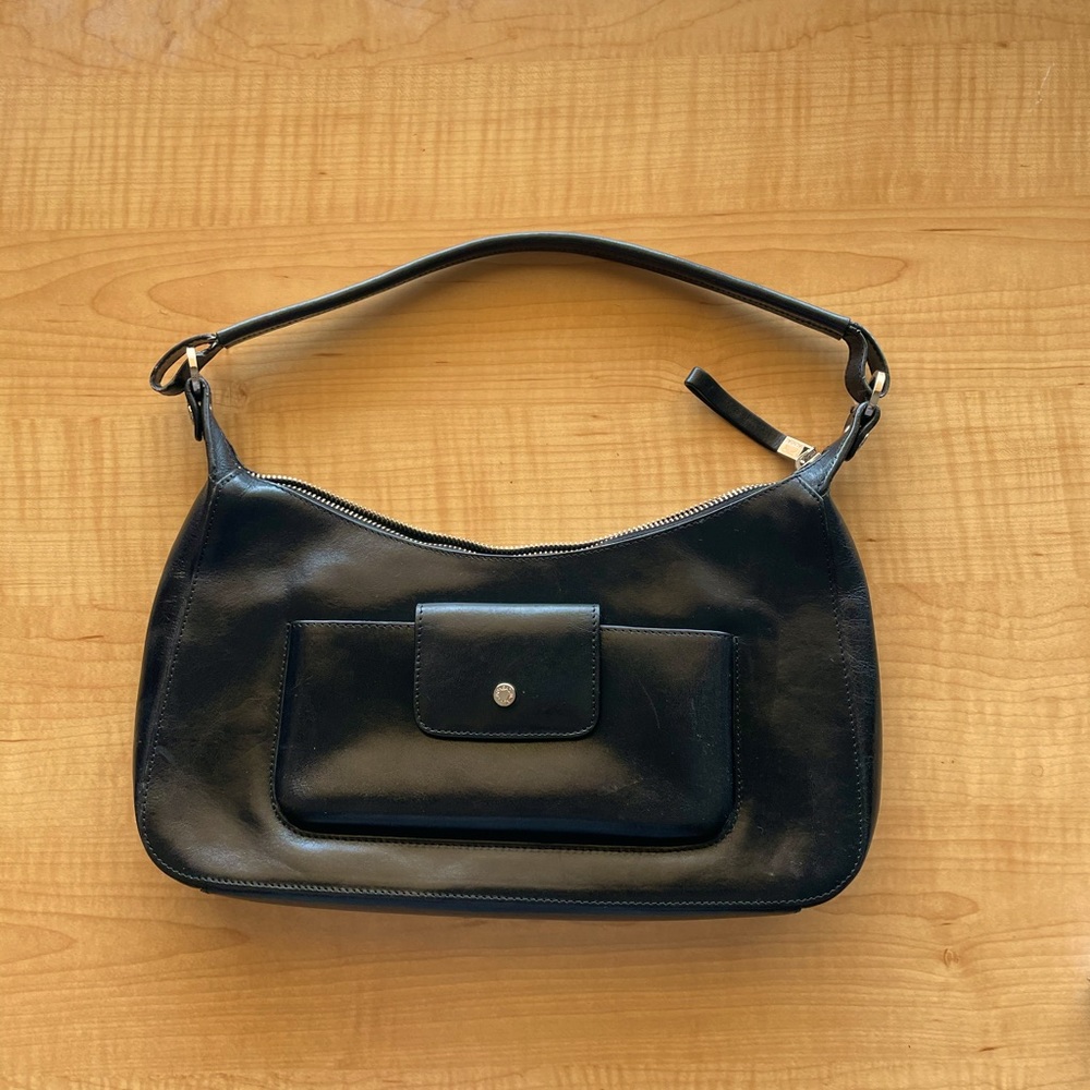 Monsac black leather bag
